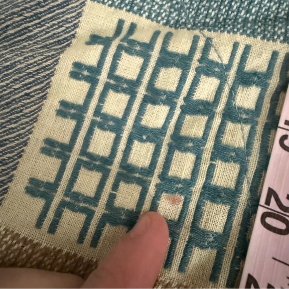 Vintage Pasta Hooded Sweater Free Size Patchwork Drug Rug Lightweight - Picture 6 of 9